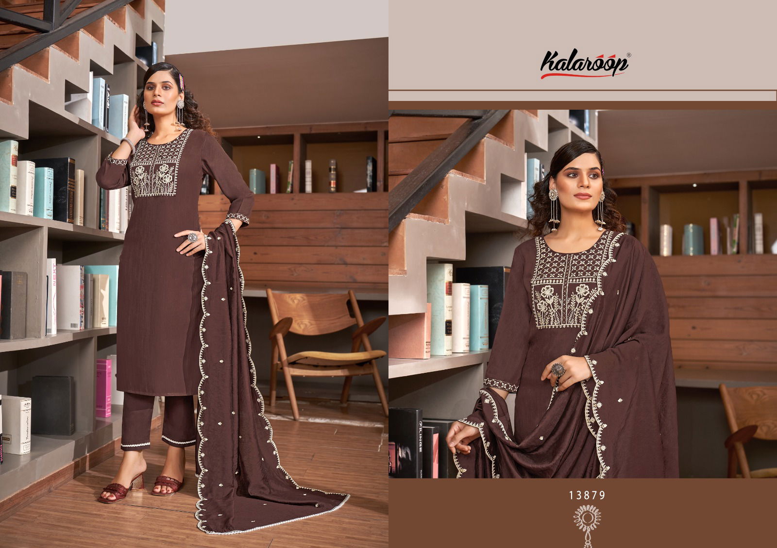 Blossom By Kalaroop 13879 To 13884 Wholesale Kurti With Bottom Dupatta In Delhi